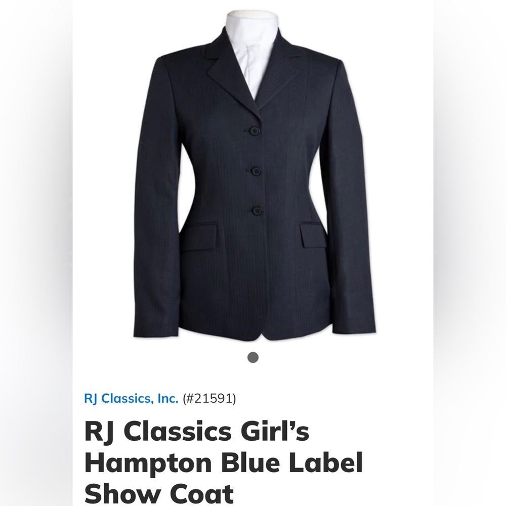 RJ Classics Hampton Show Coat Girls 10R Great Condition!